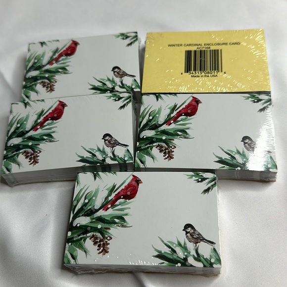 Winter Cardinal Enclosure Card 3.5x2.25" Pack of 50 - Picture 6 of 6